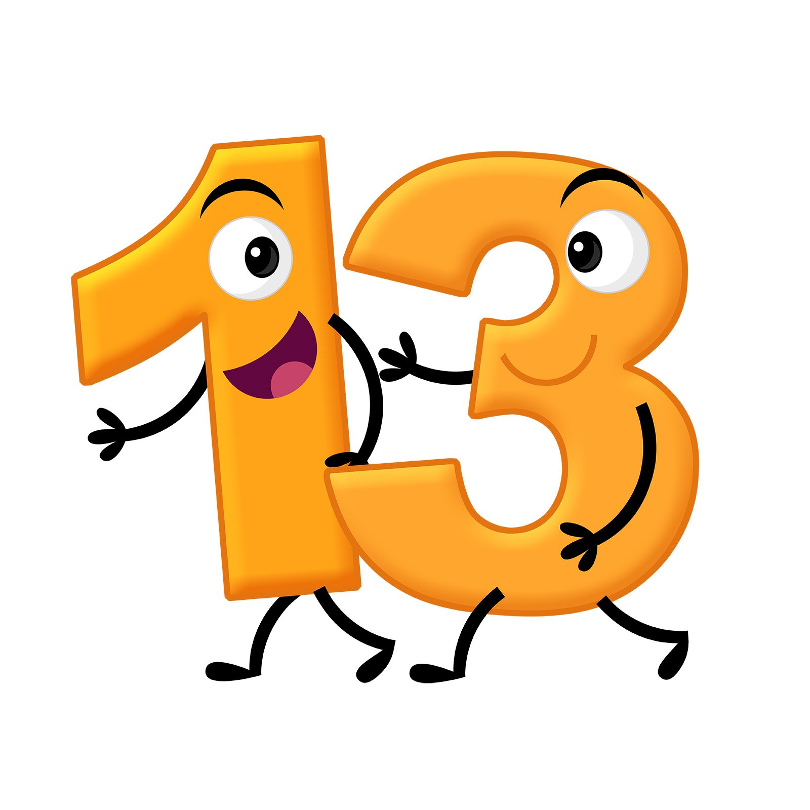 Ilustracja przedstawia liczbę trzynaście.