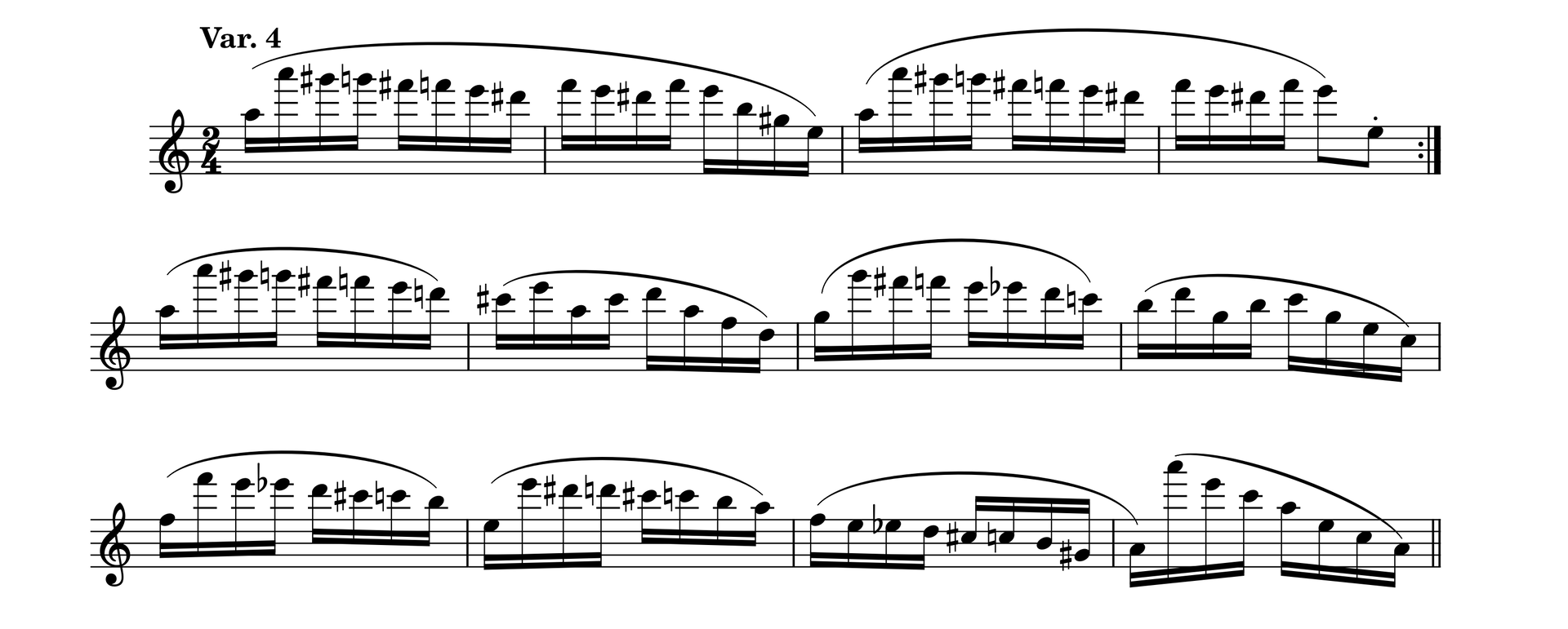 Przykład numer 5 - fragment partytury utworu do analizy.
