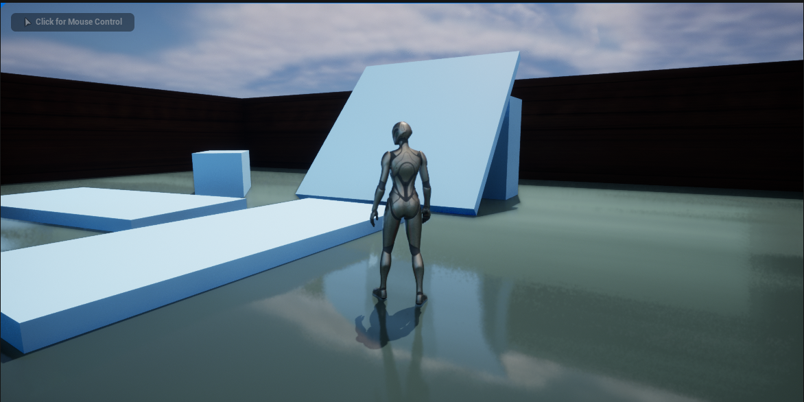 Ilustracja przedstawia okno programu. W obszarze roboczym są prostokątne powierzchnie przypominające płyty. Przed nimi stoi ludzik o sylwetce dorosłego człowieka. 