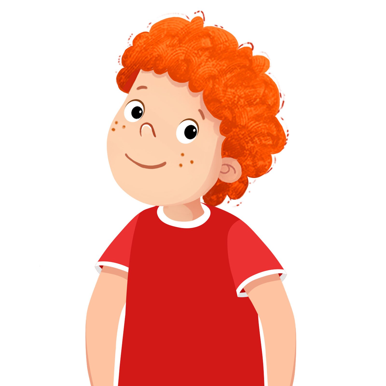 Ilustracja przedstawia chłopca.