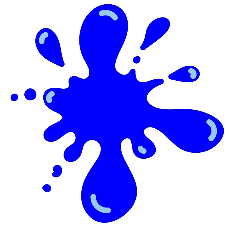 Ilustracja przedstawia niebieską plamę.