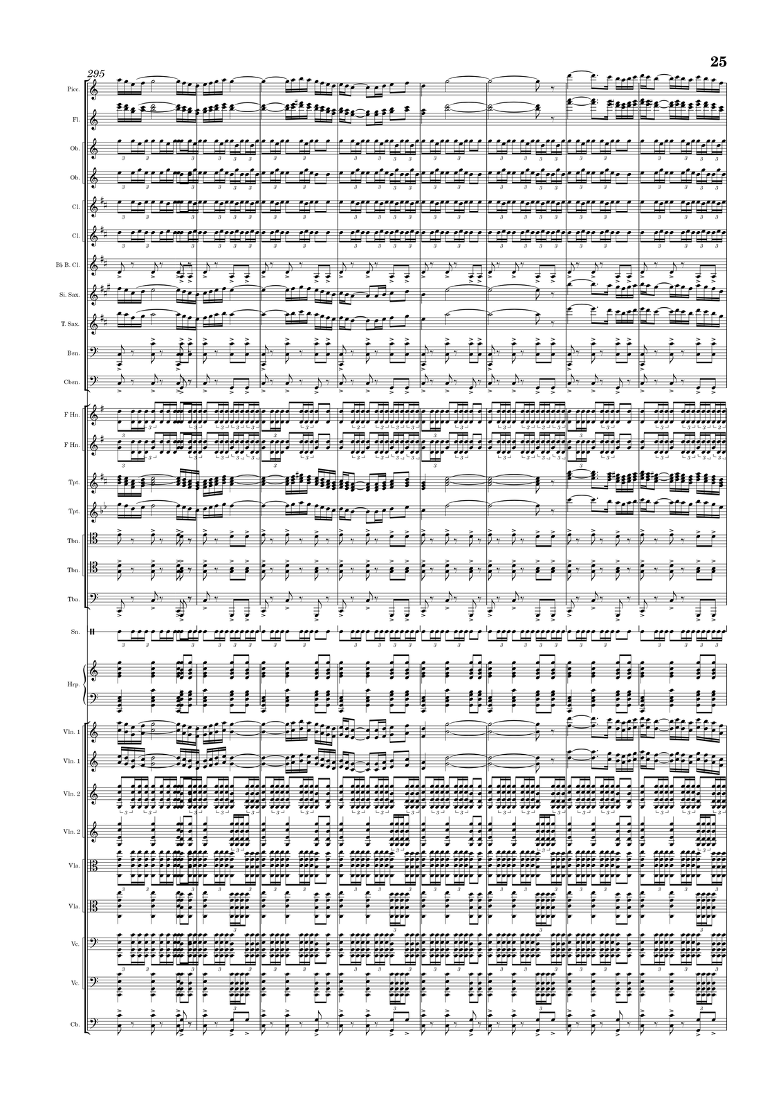 Ilustracja przedstawia stronę partytury utworu.