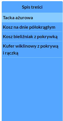 Grafika przedstawia przykładowy wygląd spisu treści atlasu interaktywnego.