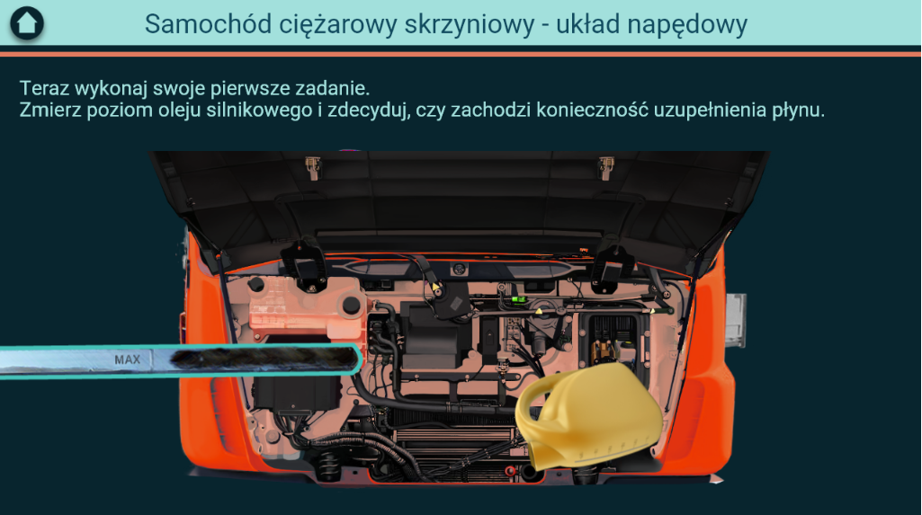 Ekran zadania w symulatorze