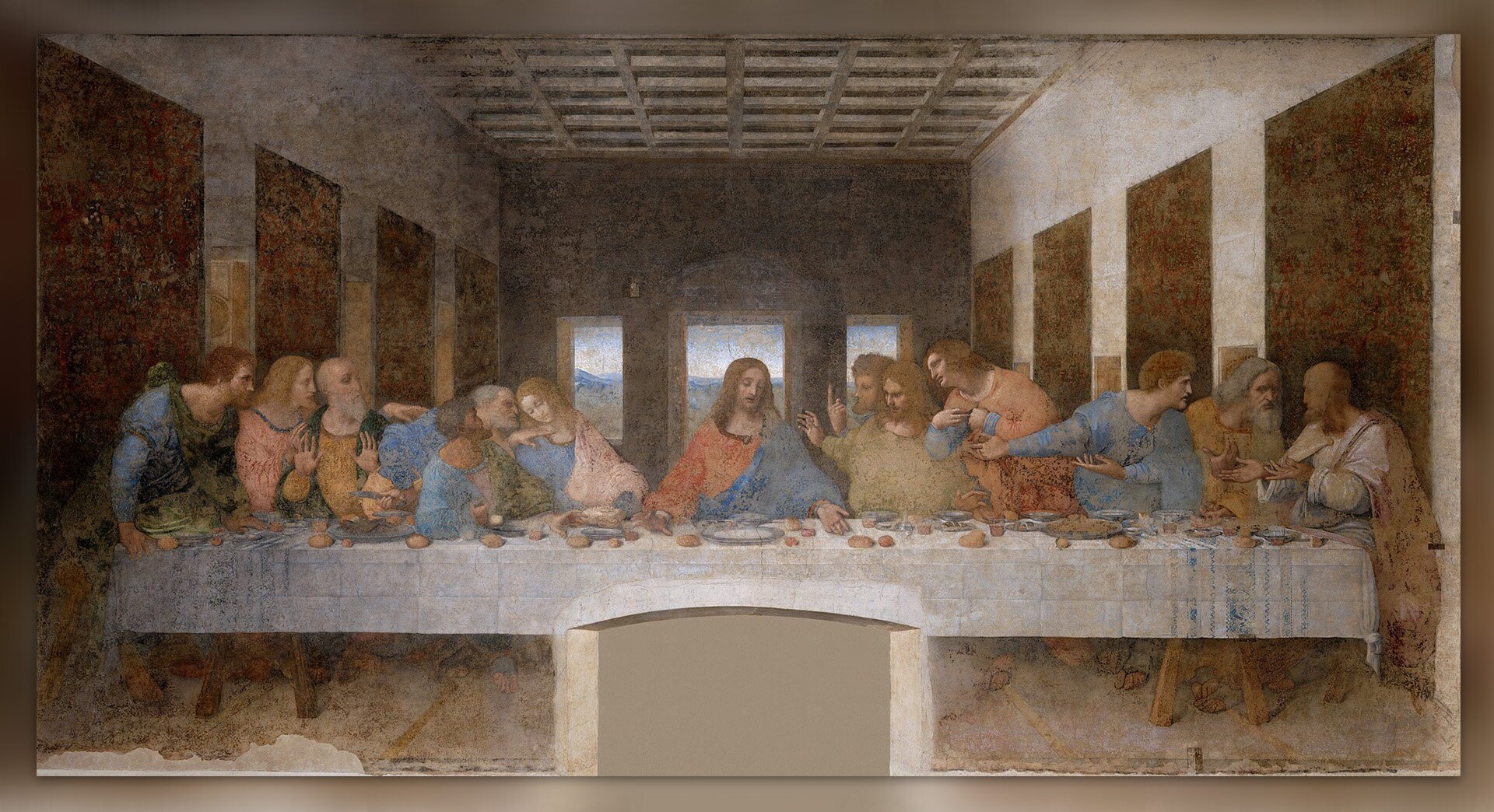  malowidło ścienne autorstwa Leonarda da Vinci przedstawiające Ostatnią Wieczerzę, wykonane w refektarzu (jadalni) klasztoru dominikanów przy bazylice Santa Maria delle Grazie w Mediolanie.