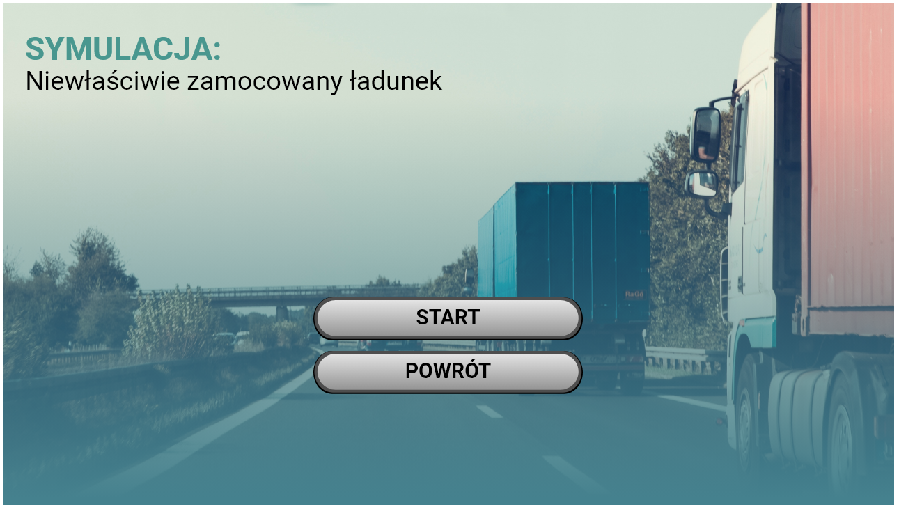 Przykładowy ekran startowy zadania w symulatorze