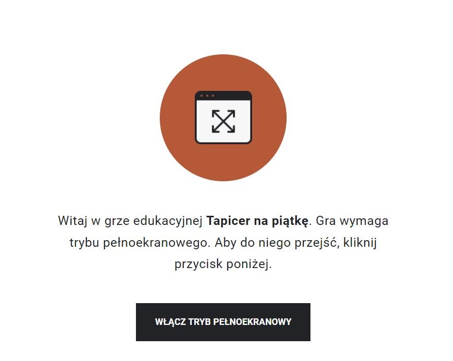 Widok ekranu gry edukacyjnej