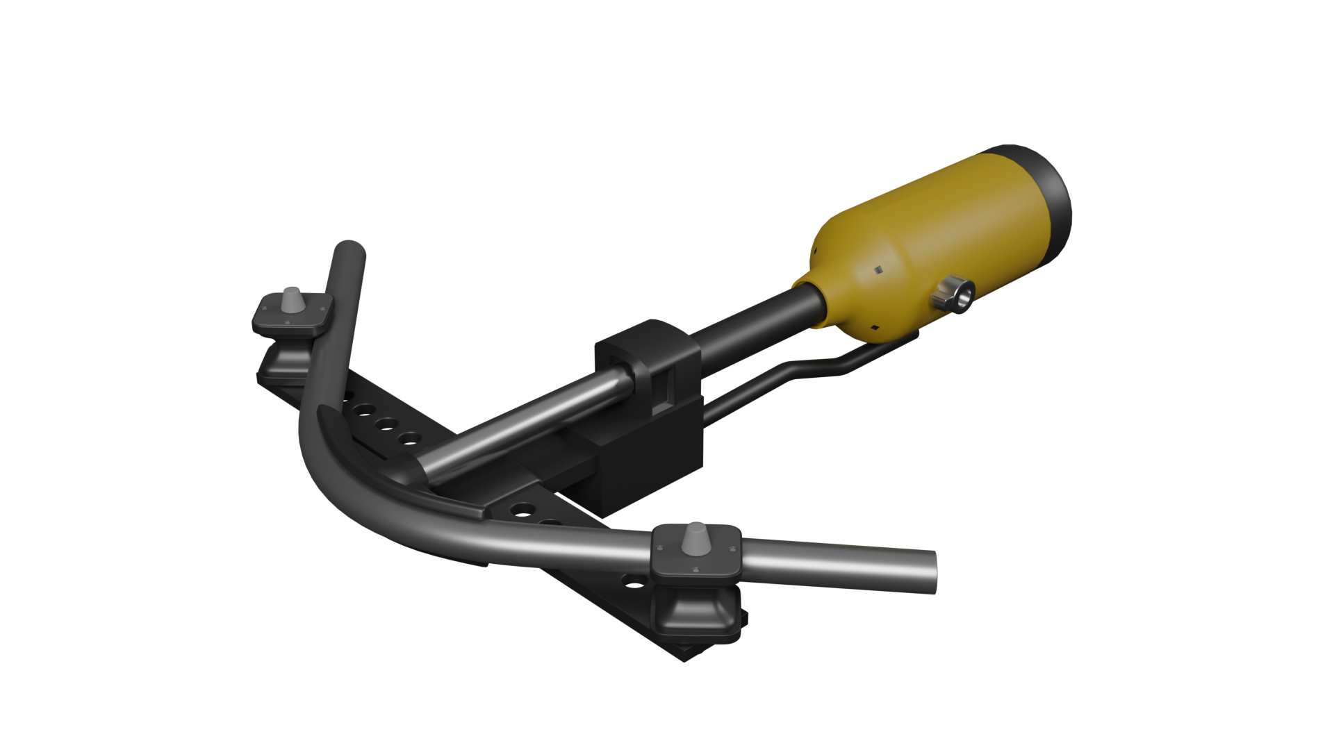 Opis alternatywny dotyczy grafiki przedstawiającej giętarki do rur typ ręczna kuszowa. Jest to urządzenie podobne do kuszy. Na przodzie ma wygiętą rurę, będącą na wsporniku. Połączona jest ona ze zbiornikiem znajdującym się na końcu narzędzia. 