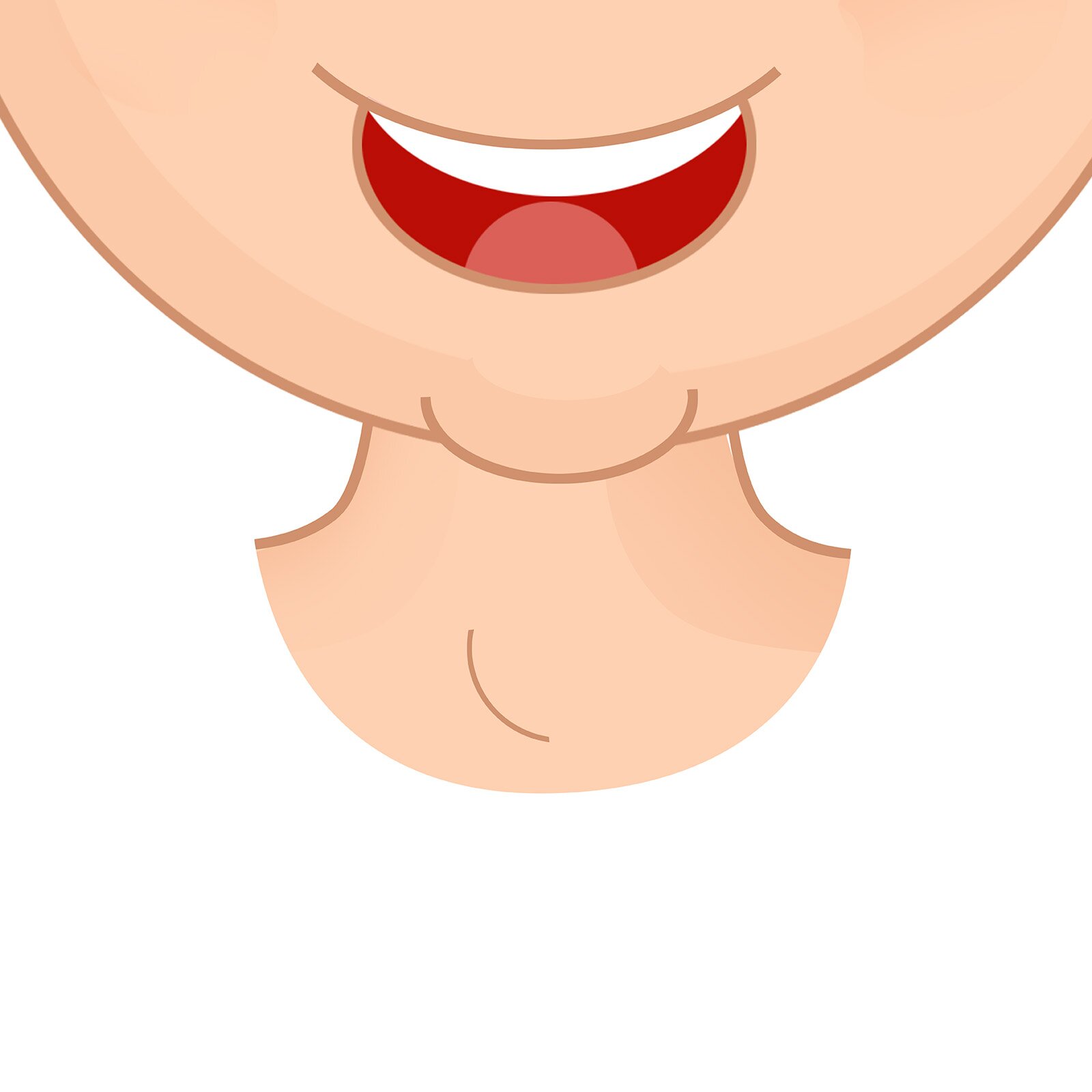 Ilustracja przedstawia szyję oraz otwarte usta chłopca, gdzie jest widoczne gardło.