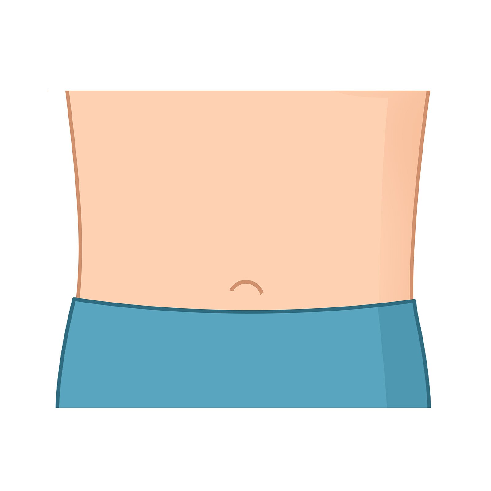 Ilustracja przedstawia brzuch chłopca.