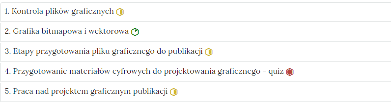 Grafika przedstawia widok listy zadań w Interaktywnych Materiałach Sprawdzających.