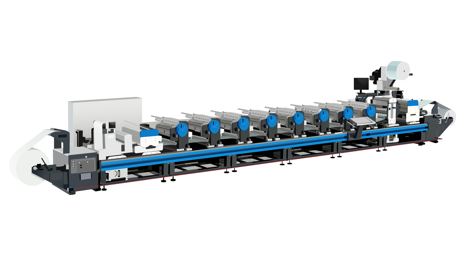 Maszyna fleksograficzna wąskowstęgowa