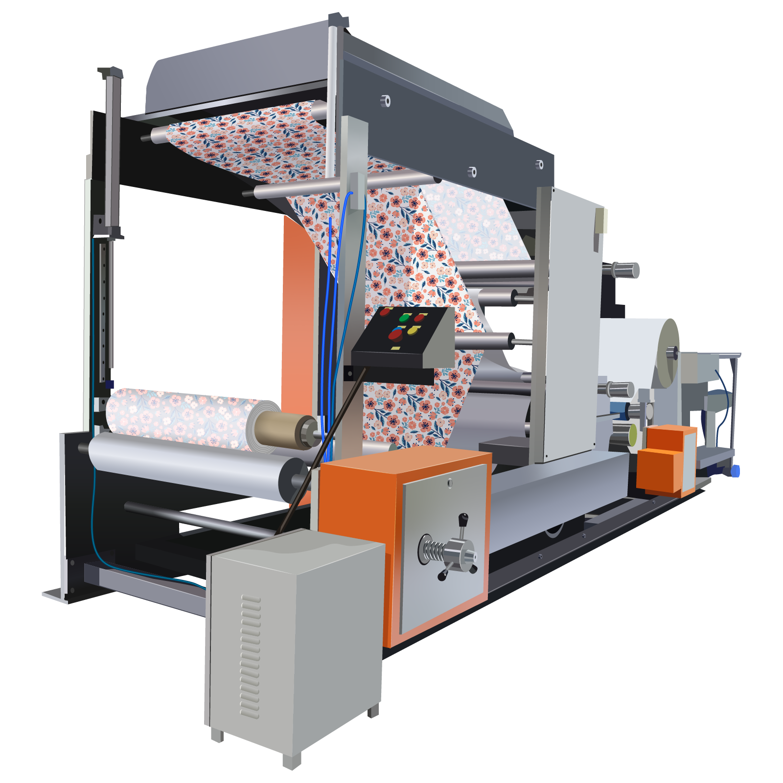 Maszyna fleksograficzna szerokowstęgowa do druku na bibule