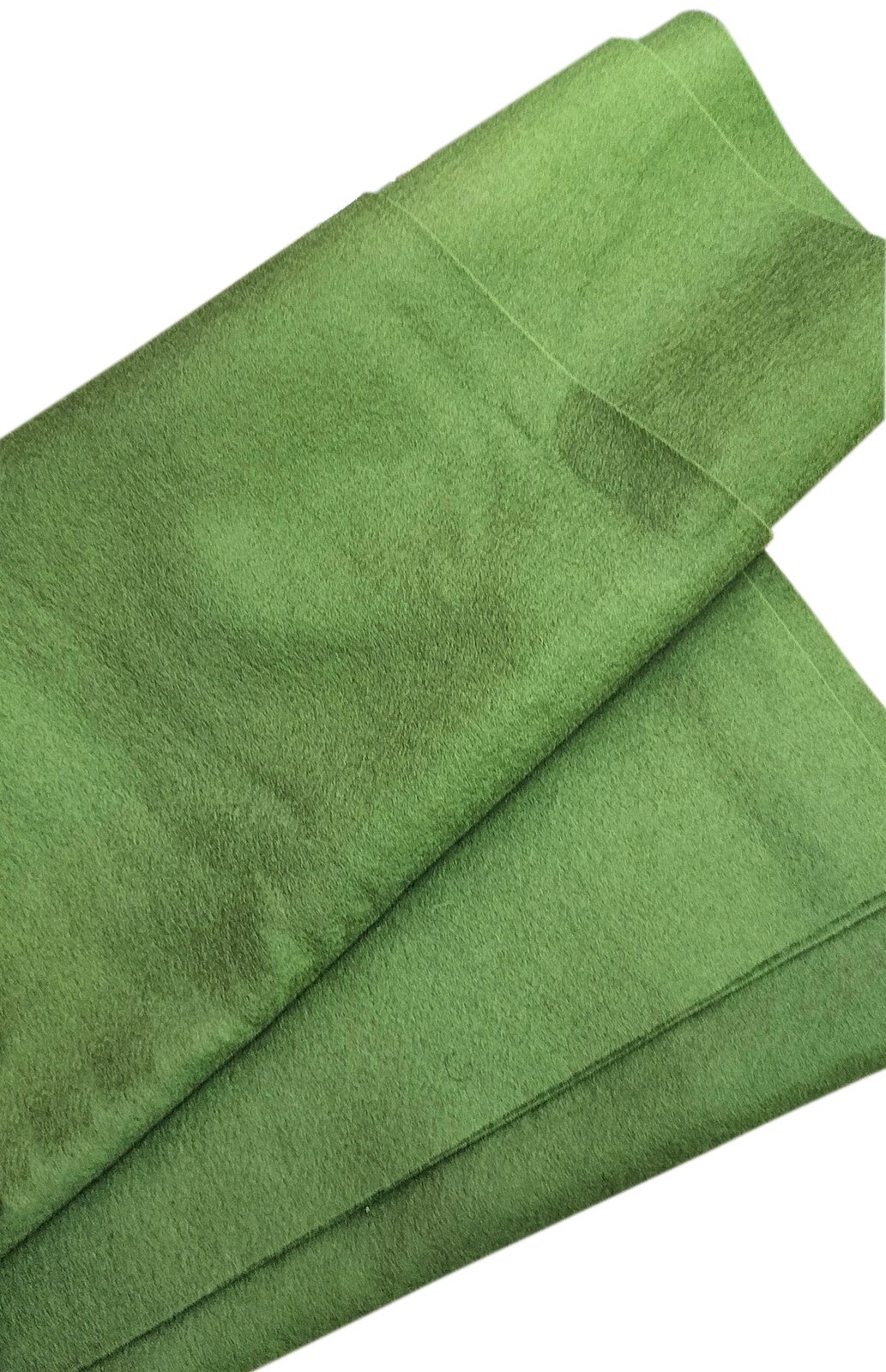 Zdjęcie przedstawia sukno stosowane w pianinach i fortepianach do wyklejania poduszek pod struny. Widoczna jest rozwinięta bela sukna w kolorze zielonym.