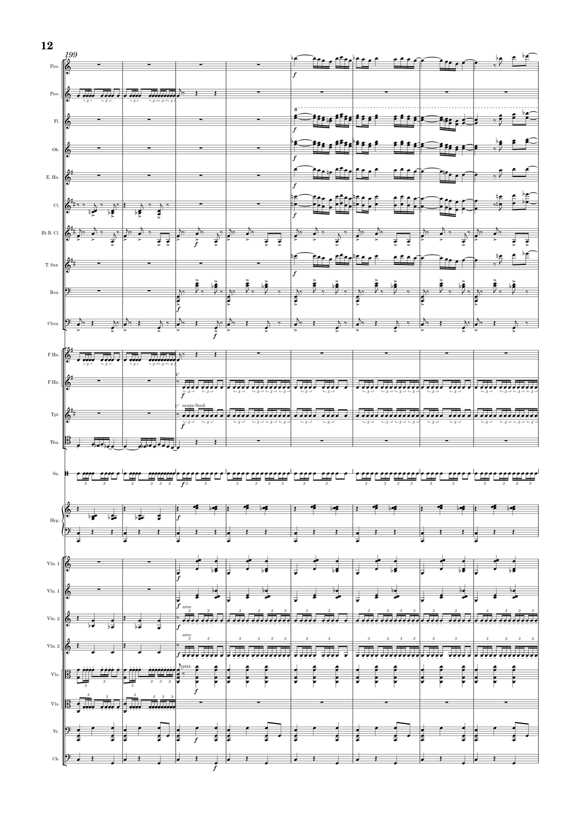 Ilustracja przedstawia stronę partytury utworu.