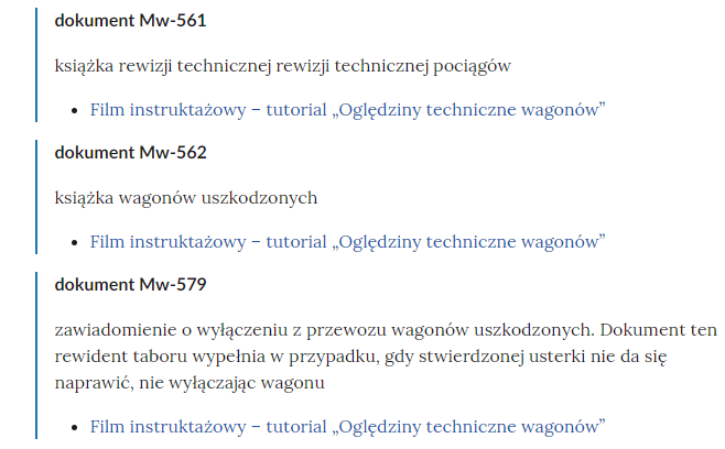 Zrzut ekranu przedstawia kilka pojęć ze Słownika. Konstrukcja jest następująca: pojęcie, poniżej jego wyjaśnienie, a pod nim znajduje się link, po którego kliknięciu użytkownik przenosi się do rozdziału w tym materiale, w którym dane pojęcie jest wykorzystywane. Linków może być jeden lub kilka, w zależności od tego, w ilu rozdziałach użyto pojęcia.
