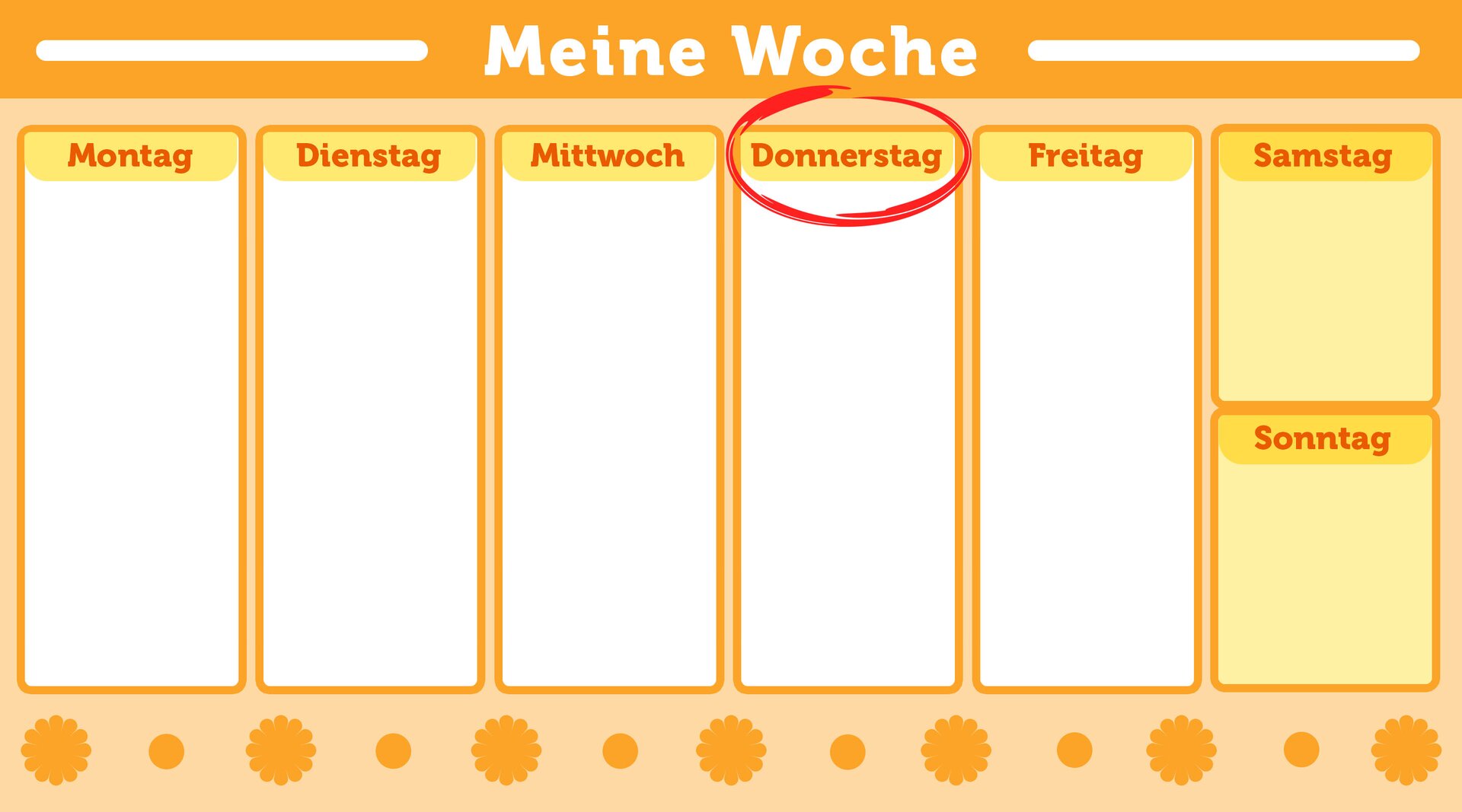 Na ilustracji znajduje się kalendarz, w którym został zakreślony czwartek.