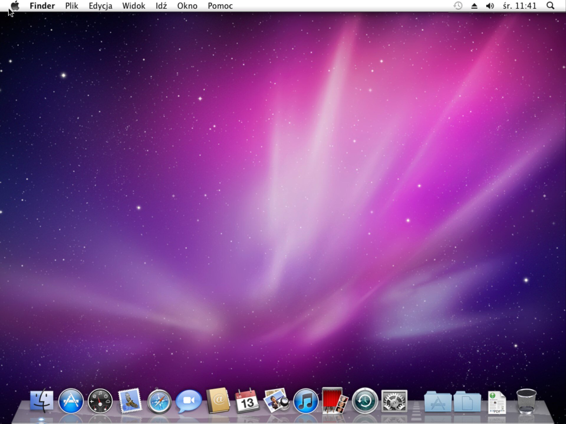 Zrzut biurka systemu Mac OS X