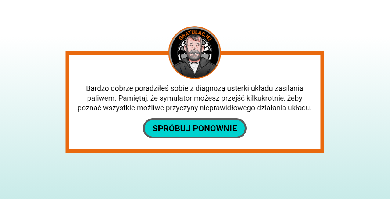 Okno umożliwiające ponowne przejście symulatora
