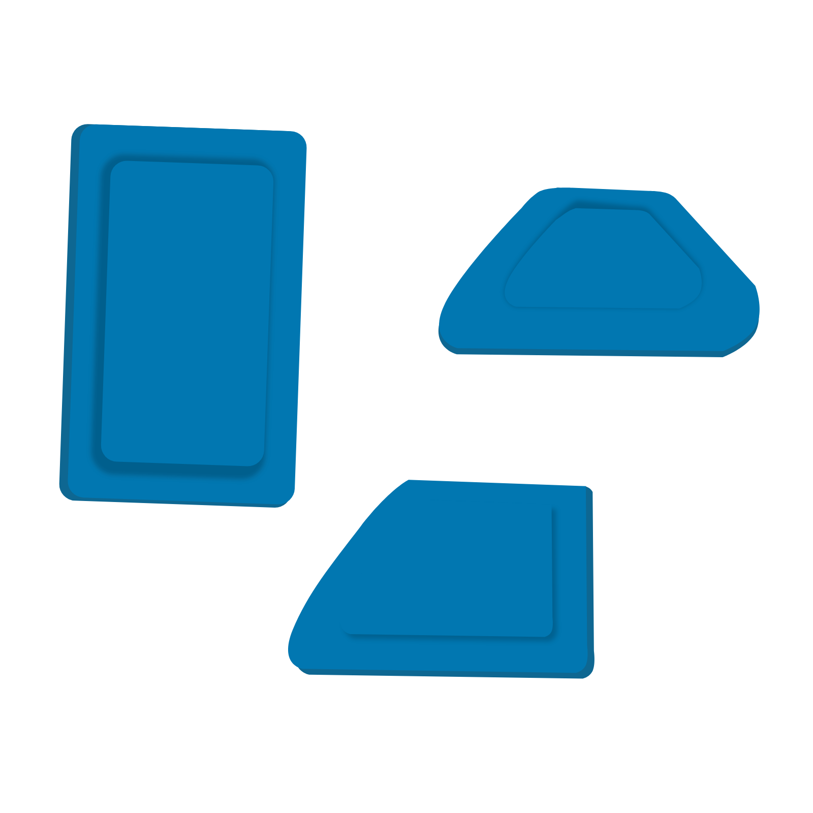 Grafika przedstawiająca prostokąty i romby.
