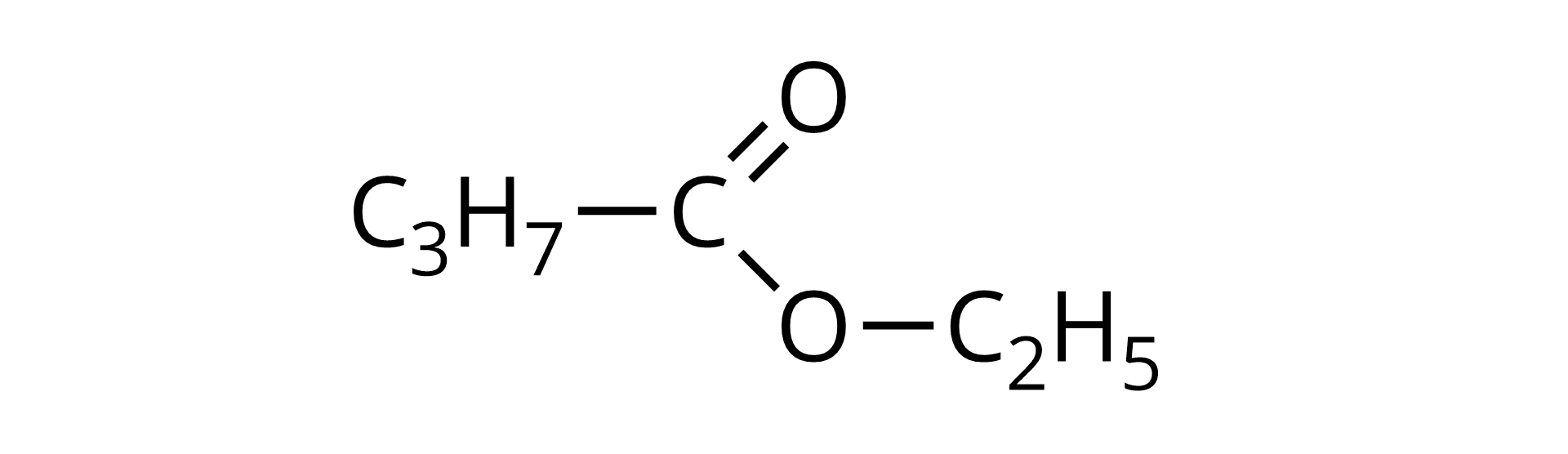 Na ilustracji jest wzór. Atom węgla łączy się po lewej stronie z C indeks dolny 3 H indeks dolny 7, u góry wiązaniem podwójnym z atomem tlenu, na dole wiązaniem pojedynczym z atomem tlenu, który łączy się z C indeks dolny 2 H indeks dolny pięć.  