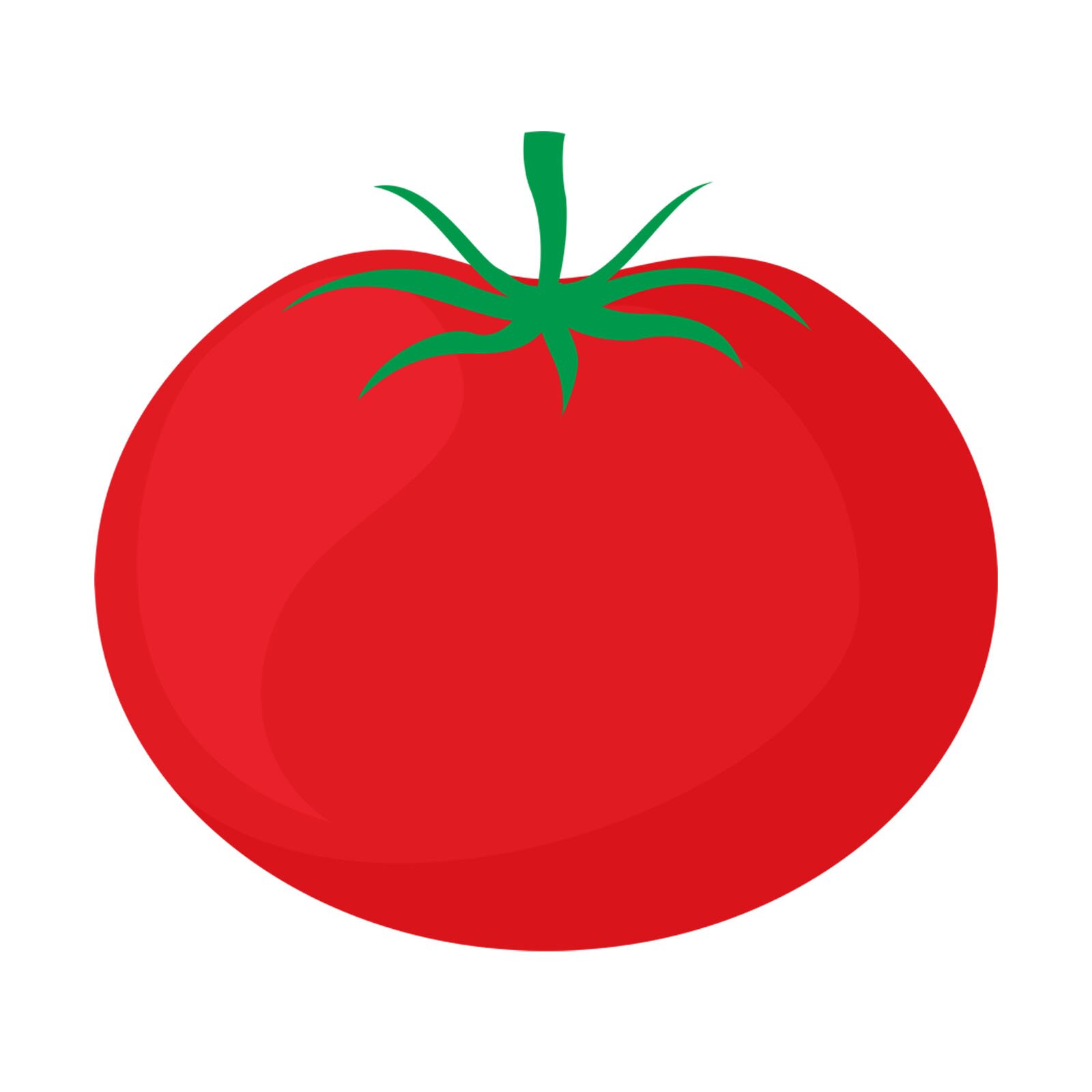 Ilustracja przedstawia czerwonego pomidora. 