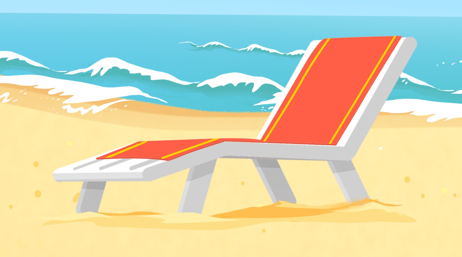 Ilustracja przedstawia leżak