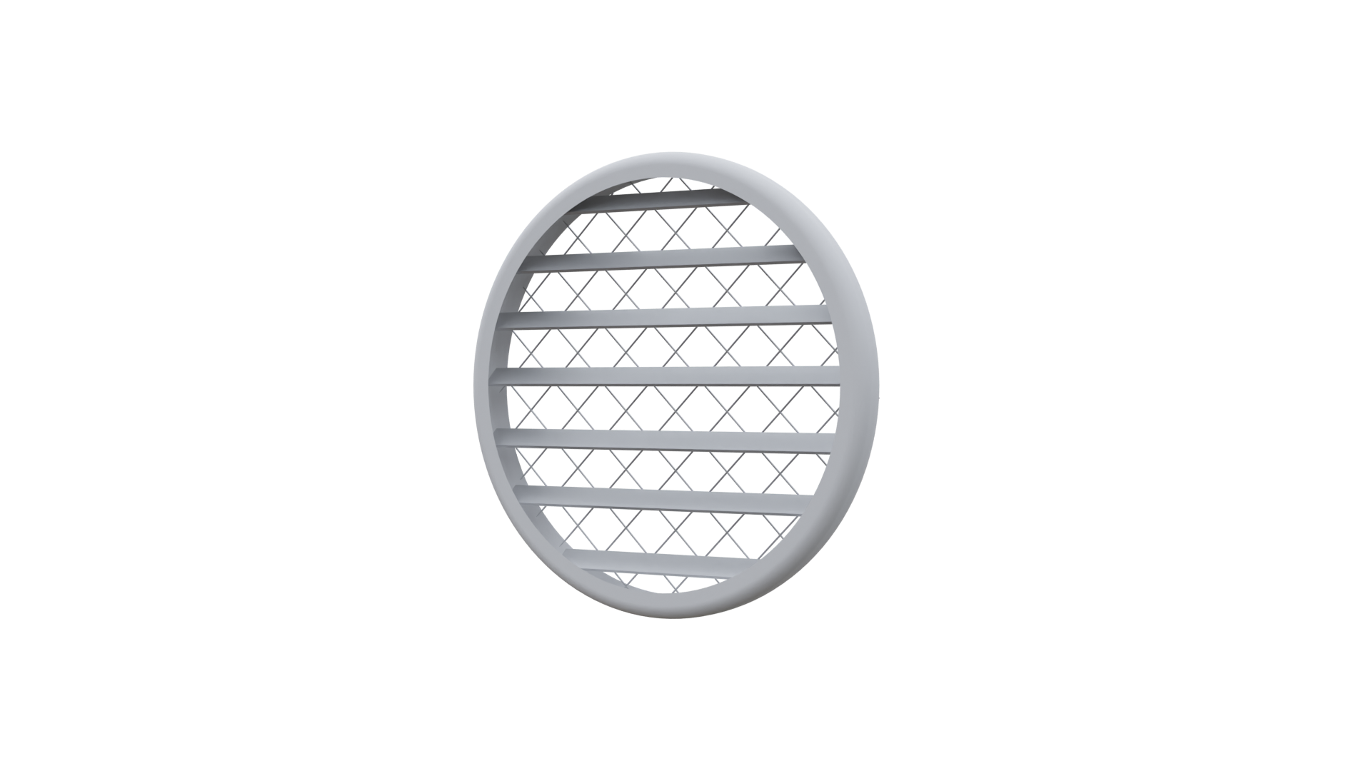 Grafika przedstawia ścienną czerpnię powietrza. Czerpnia składa się z koła, dzielących je belek oraz siatki.
Opisy prezentowanych na grafikach obiektów są załączone w treści.