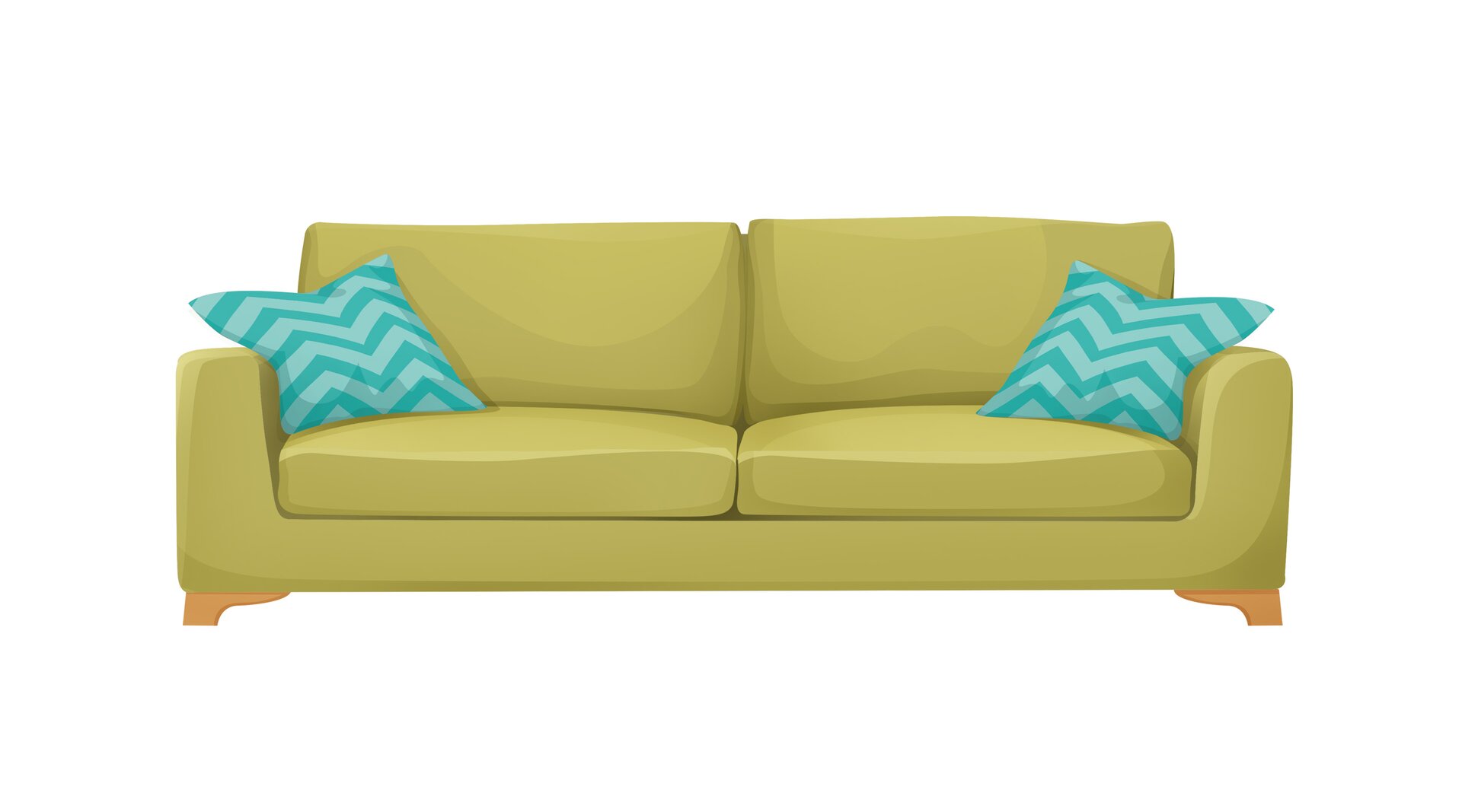 Ilustracja przedstawia sofę.