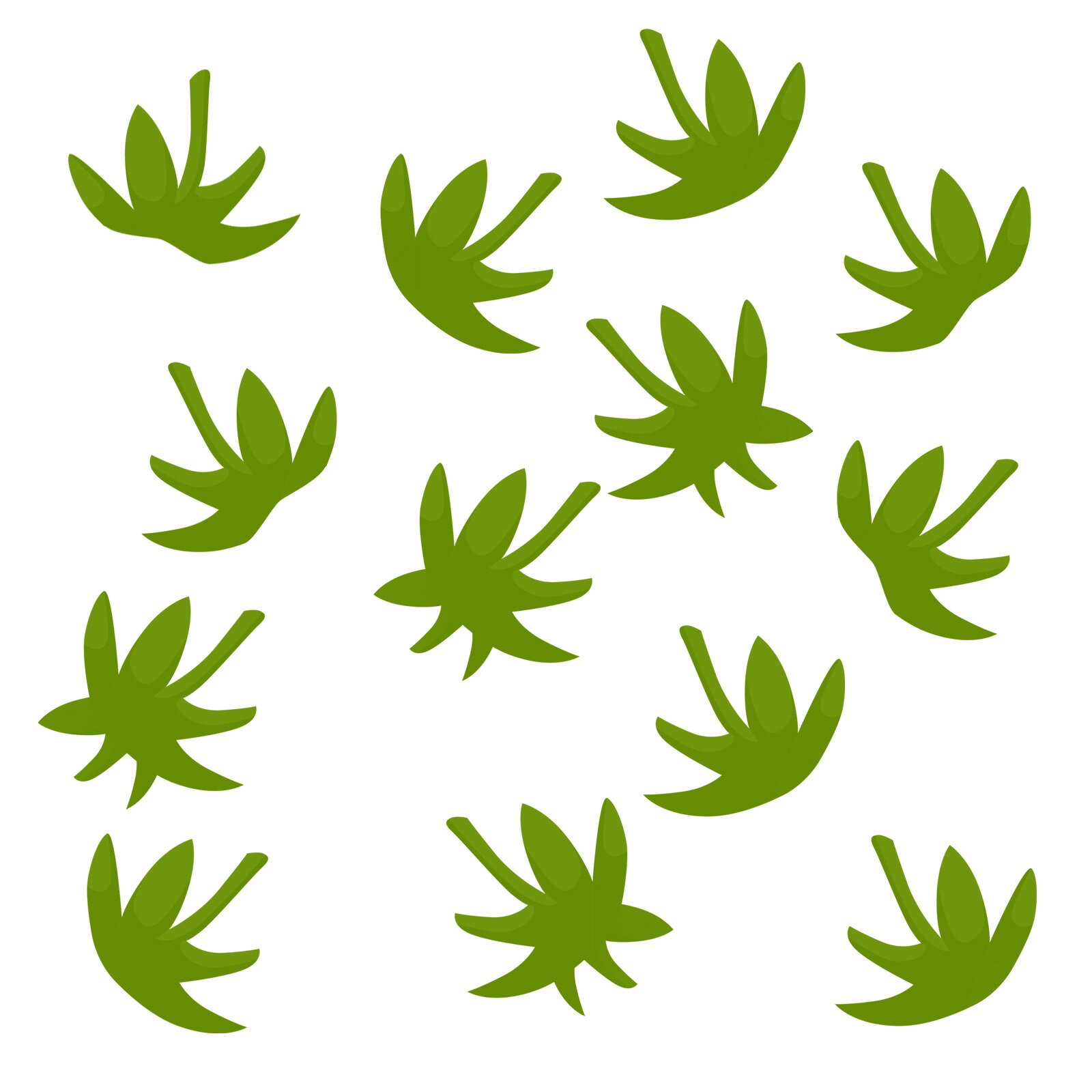 Ilustracja przedstawia szypułki truskawek. 