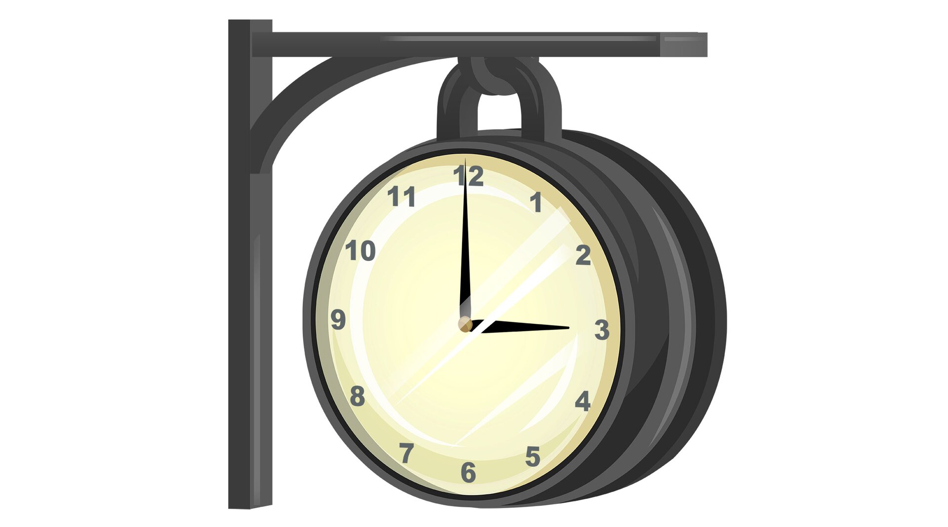 Na ilustracji znajduje się zegarek wskazujący godzinę trzecią.