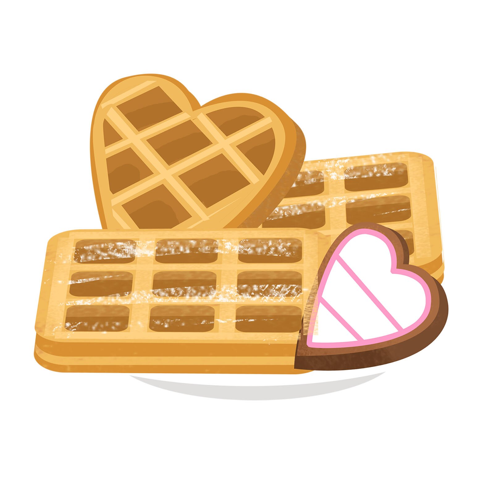 Na ilustracji ukazano gofry.