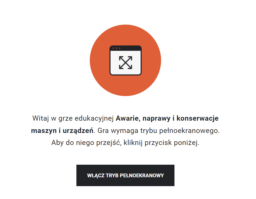 Widok ekranu gry edukacyjnej 