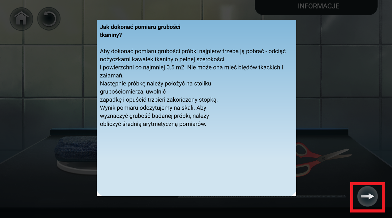 Ekran ze wskazówkami do zadania nr 1