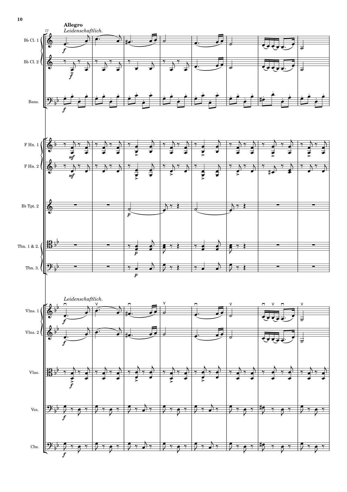 Ilustracja przedstawia stronę partytury utworu.