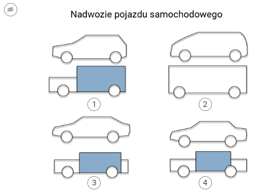 Ilustracja przedstawia przykładowe zdjęcie z atlasu interaktywnego znajdują się na nim osiem podwozi samochodowych.