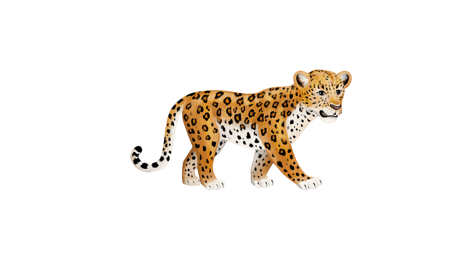 Ilustracja przedstawia lamparta.