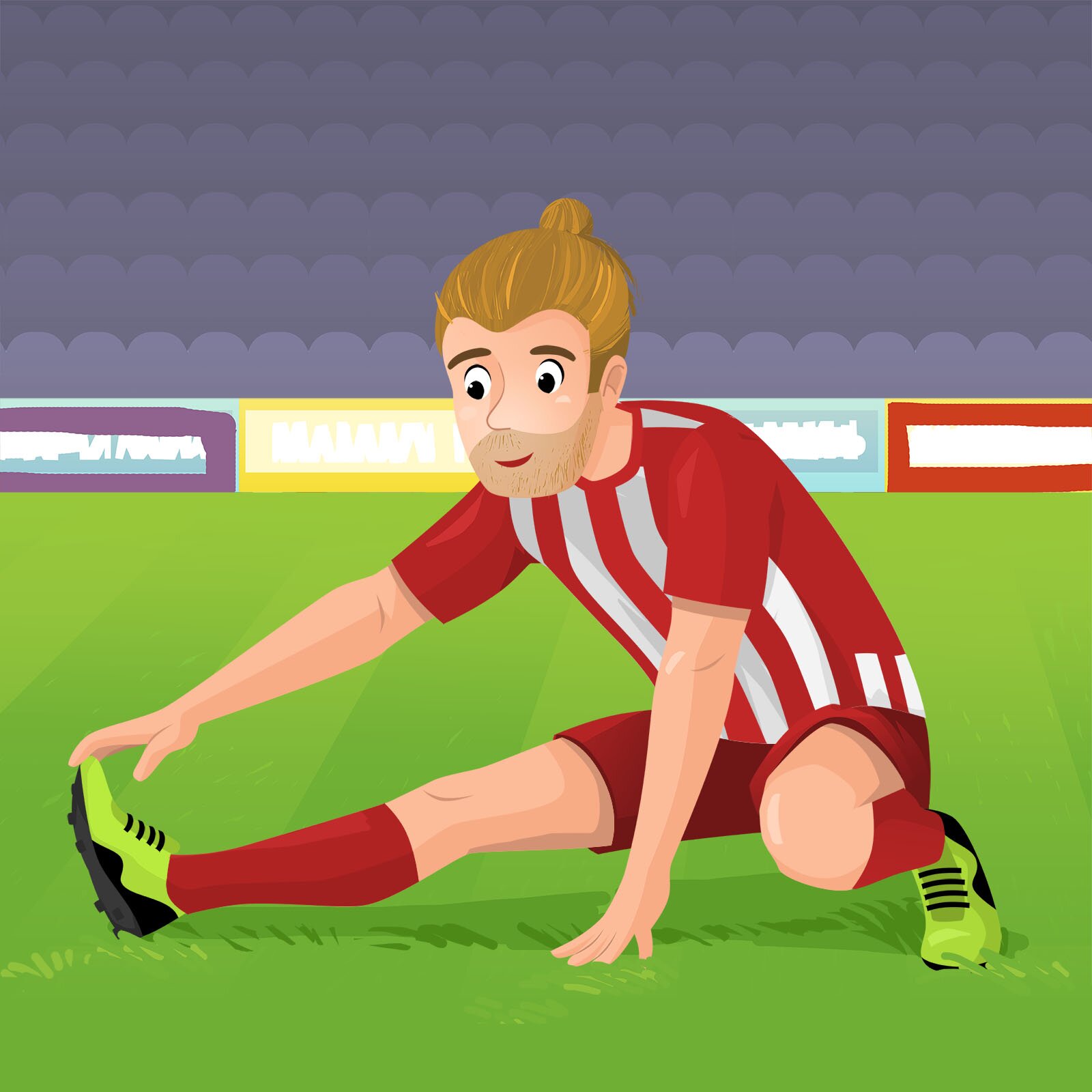 Ilustracja przedstawia piłkarza podczas treningu.