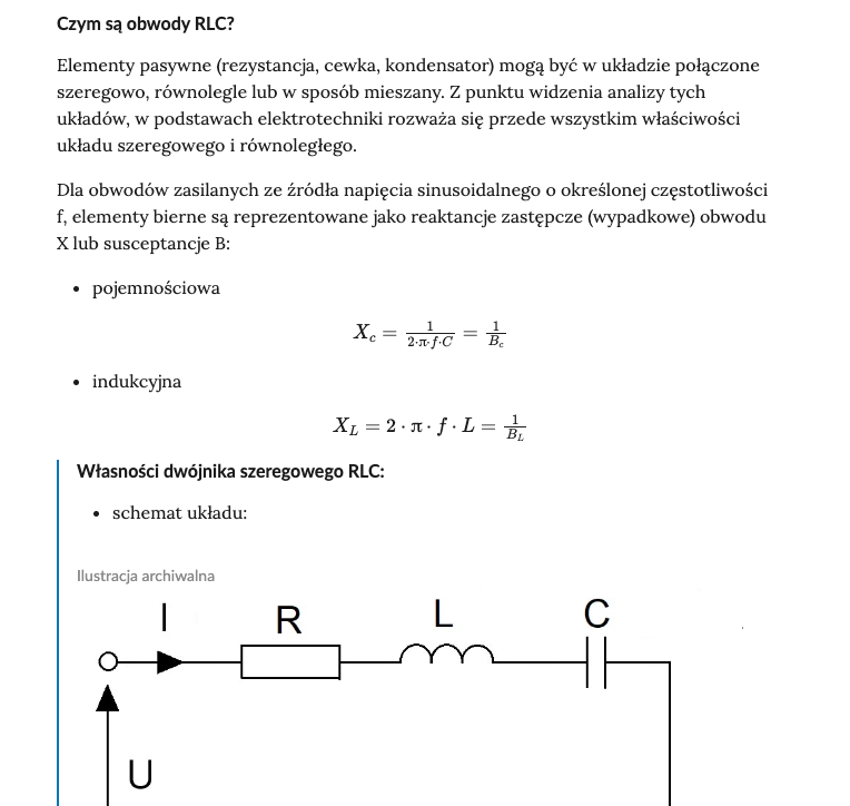 Zdjęcie przedstawia fragment e‑booka. Pod tekstem jest zamieszczony widok fragmentu schematu.