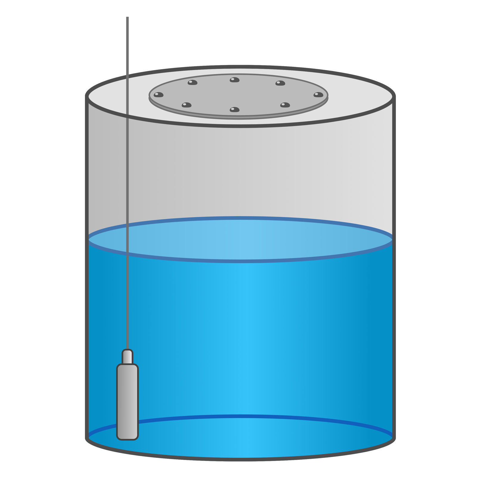 Pomiar poziomu sondą hydrostatyczną.