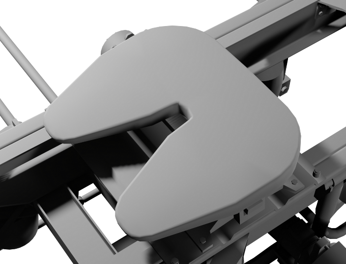 Ilustracja przedstawia siodło jest to element w kształcie przypominający literę C,  to element stanowiący połączenie ciągnika siodłowego, jako aktywnego środka transportu, z naczepą, będącą elementem biernym.