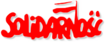 Ilustracja przedstawia logo NSZZ „Solidarność”, powstałe podczas strajku robotników w Stoczni Gdańskiej, prawdopodobnie po 20 sierpnia 1980 r. Jest to czerwony napis z biało‑czerwoną flagą.