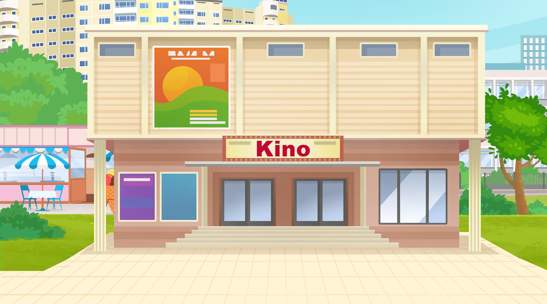 Ilustracja przedstawia Kino.