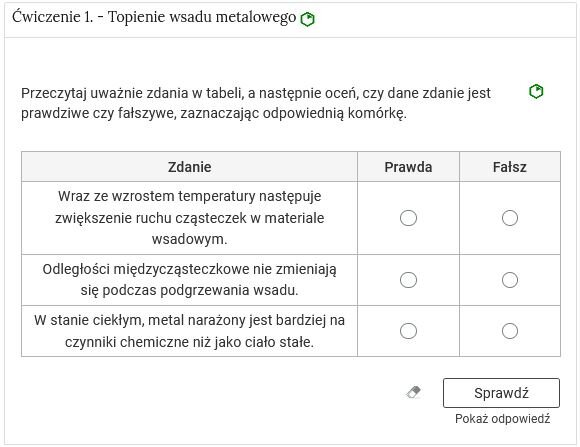 Zdjęcie przedstawia widok przykładowego zadania.