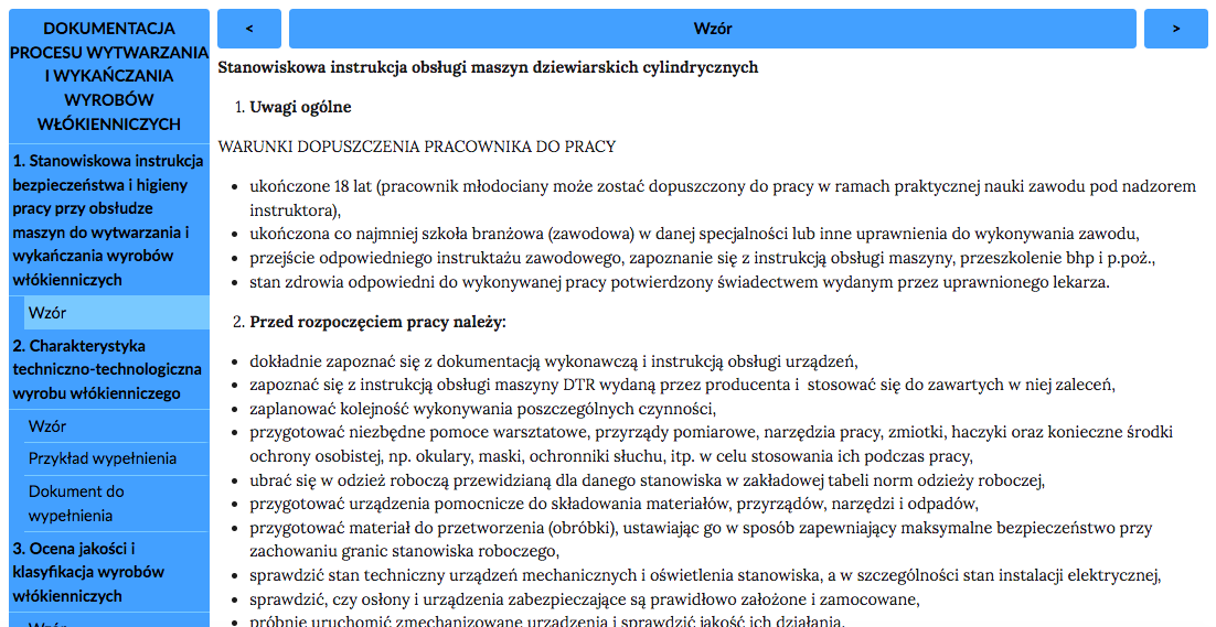 Ekran początkowy dokumentacji interaktywnej