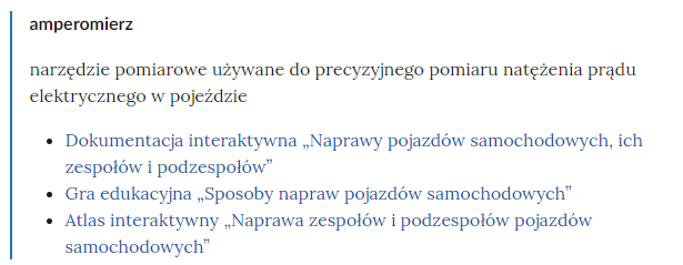 Przykładowe pojęcie ze słownika