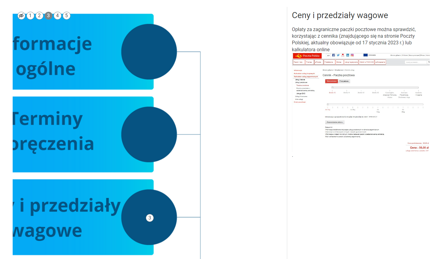 Widok na otwarte okno z opisem