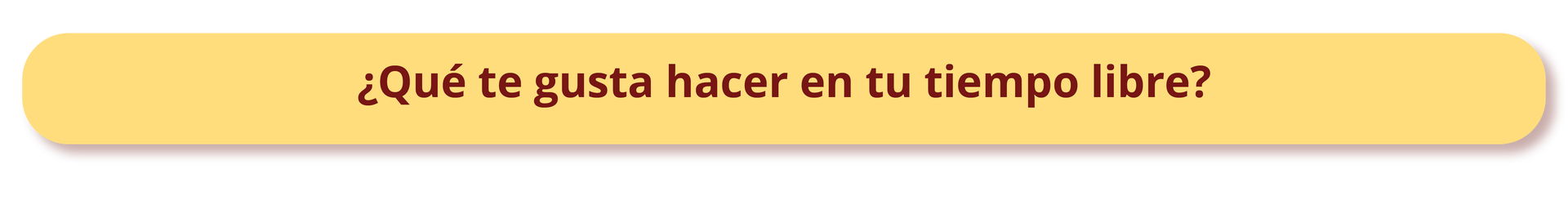Grafika przedstawiająca belkę imitującą forum internetowe. Po środku napis: ¿Qué te gusta hacer en tu tiempo libre?. 
