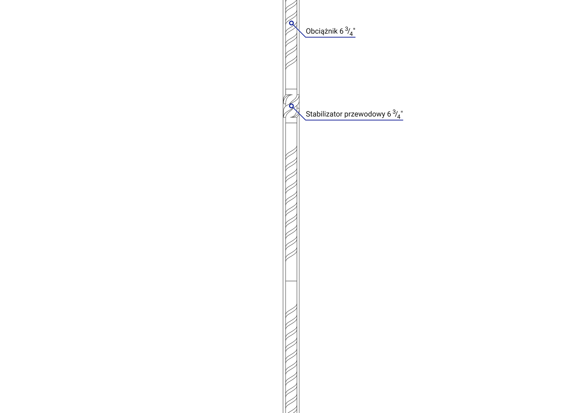 Przewód wiertniczy do wierceń pionowych koronkami wiertniczymi (slajd 12 z 17)