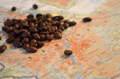 Rozmieszczenie upraw kawy, herbaty, kakao i tytoniu na świecie